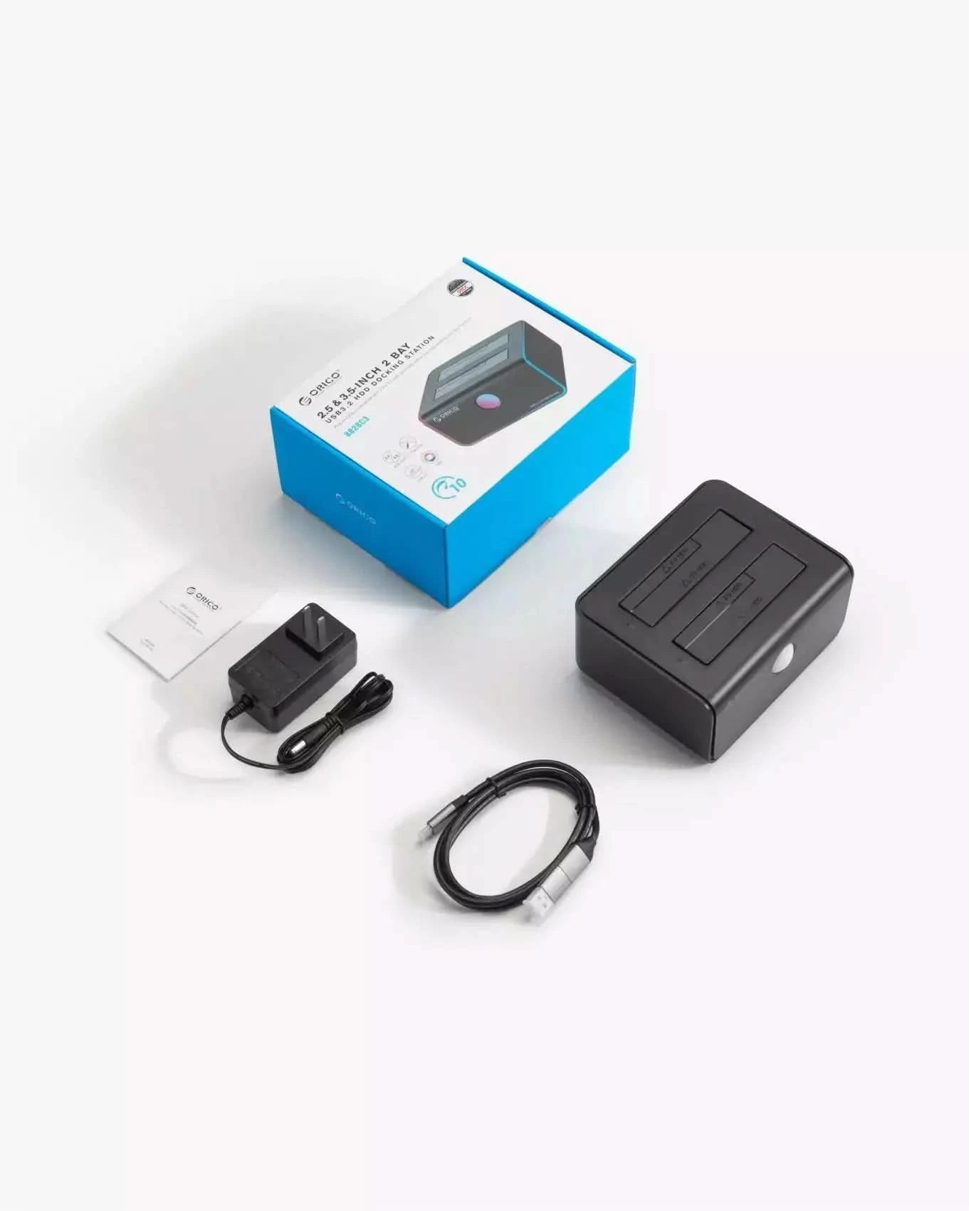 ORICO RGB Dual Bay SATA HDD SSD Hard Drive Docking Station - Orico