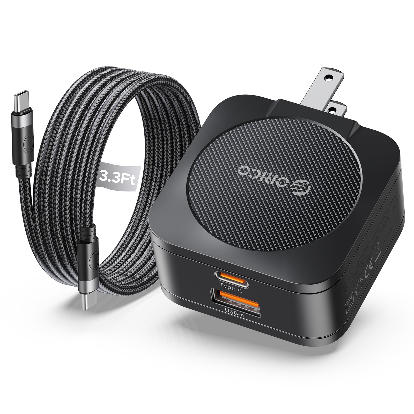 ORICO Foldable GaN 65W Charger Set, Dual PD 3.0 Port - Orico