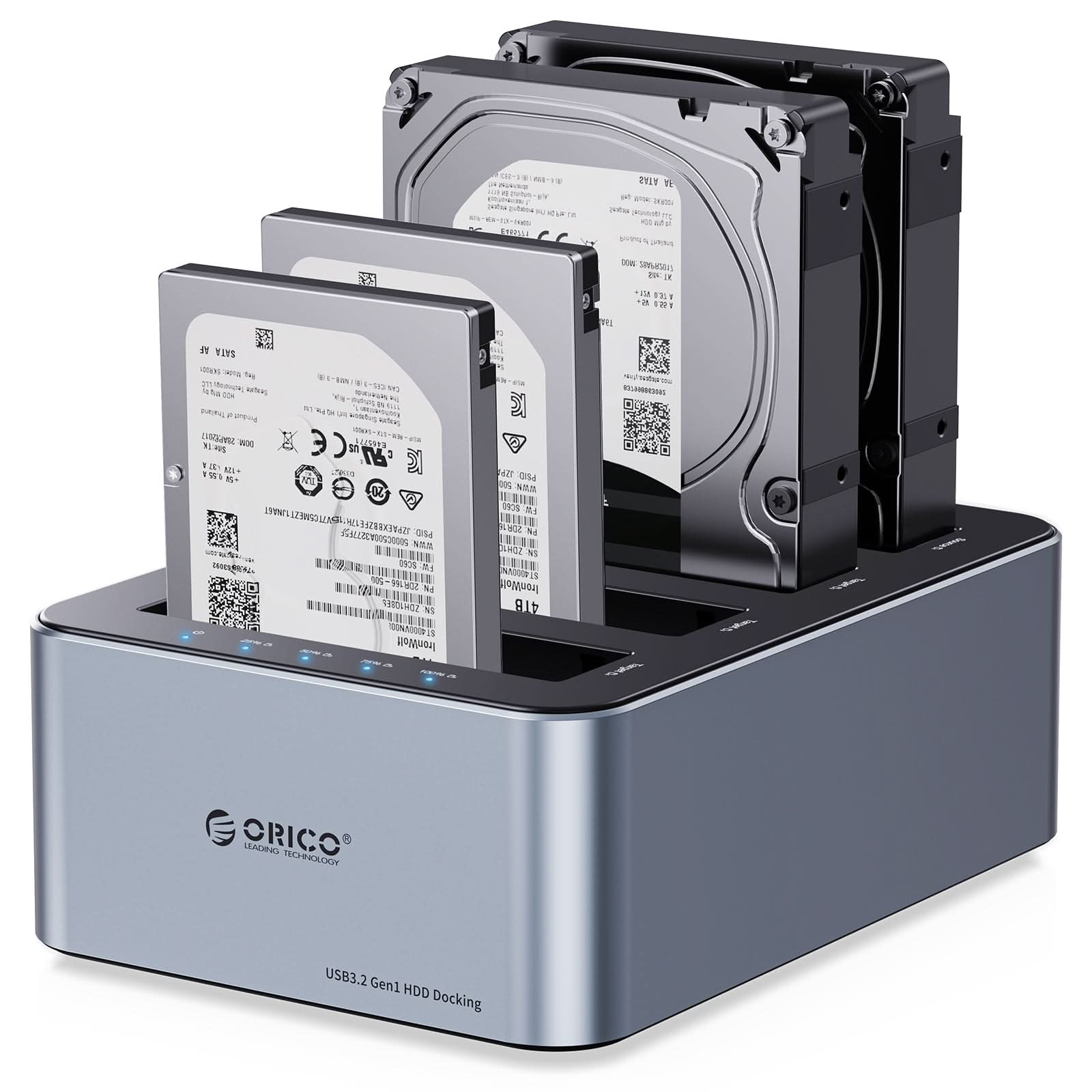 ORICO 4-Bay Aluminum Typp-C SATA HDD/SSD Duplicator, Offline Clone Hard Drive Docking Station - Orico