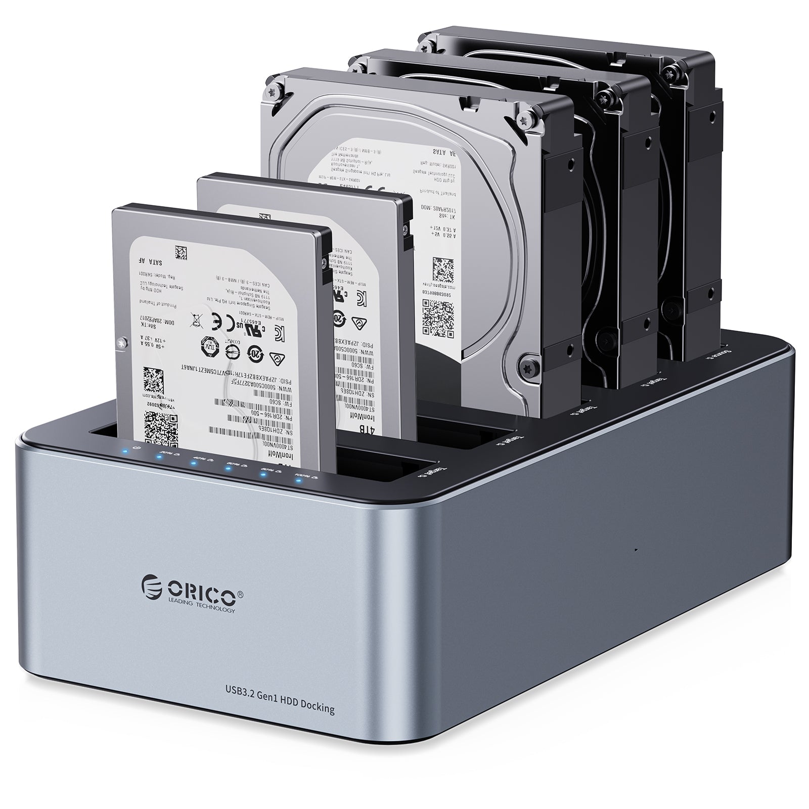 ORICO RGB Dual Bay SATA HDD SSD stasiun Dok Hard Drive