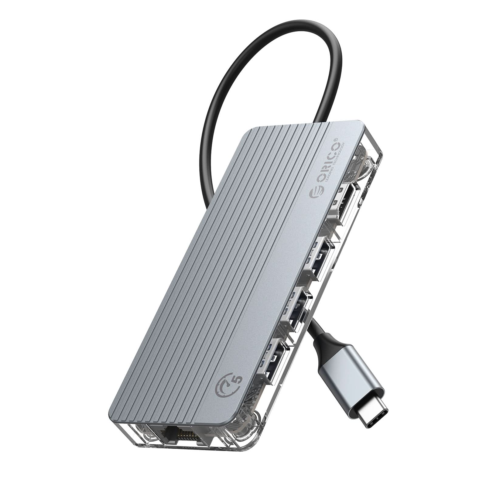 ORICO Transparent Series 6 in 1 Interface Type-c Hub - Orico