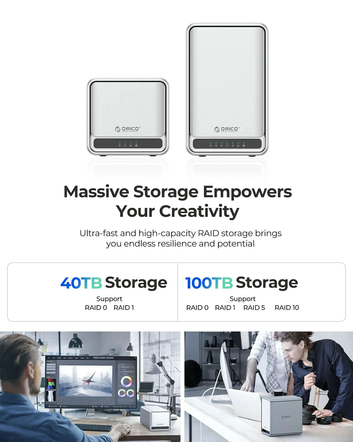 Large-capacity storage solutions with up to 100TB, ideal for high-demand workloads