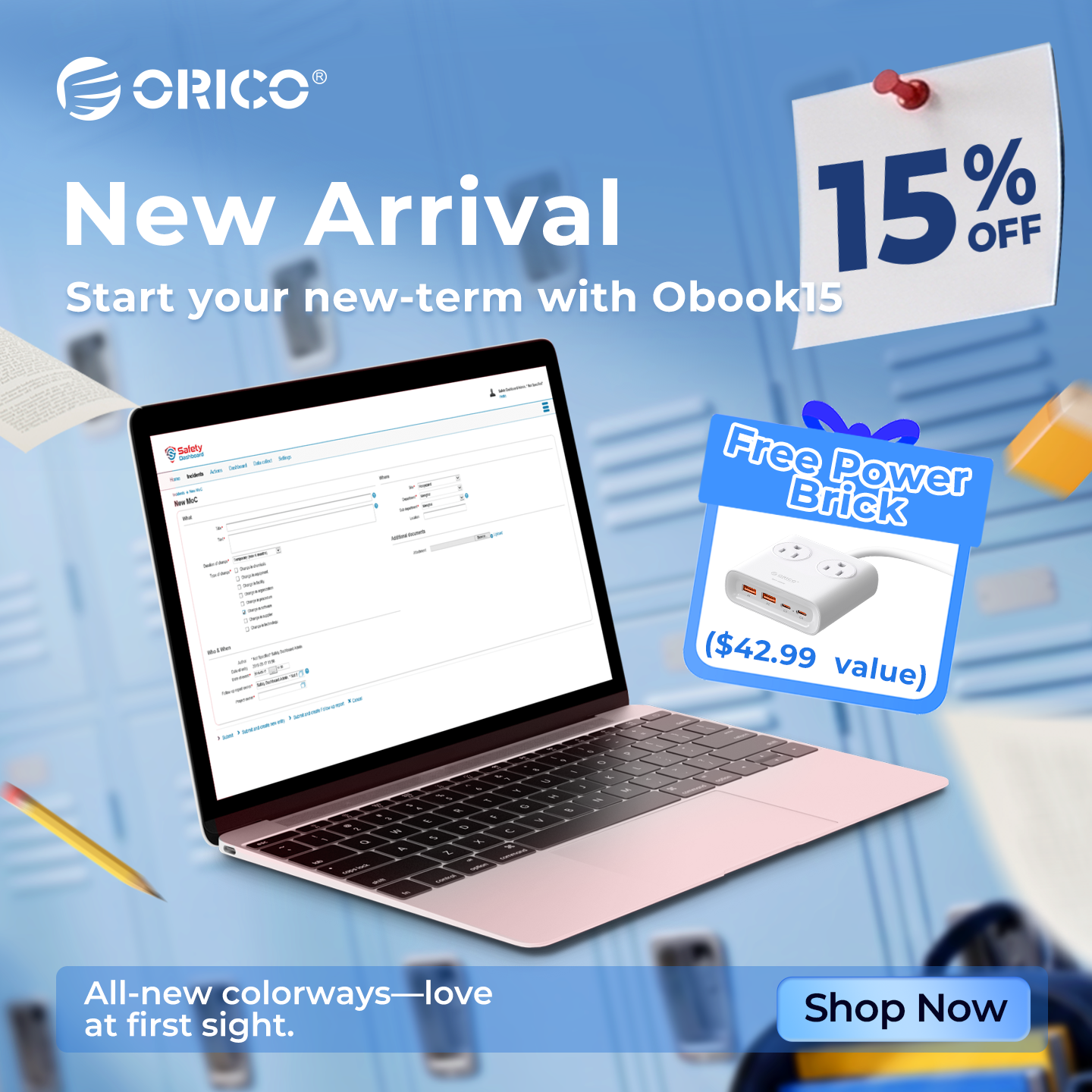 ORICO Obook15 Laptop|15.6" IPS Anti-Glare Display  AMD Ryzen™ 7 6800H All‑Rounder Chip ORICO
