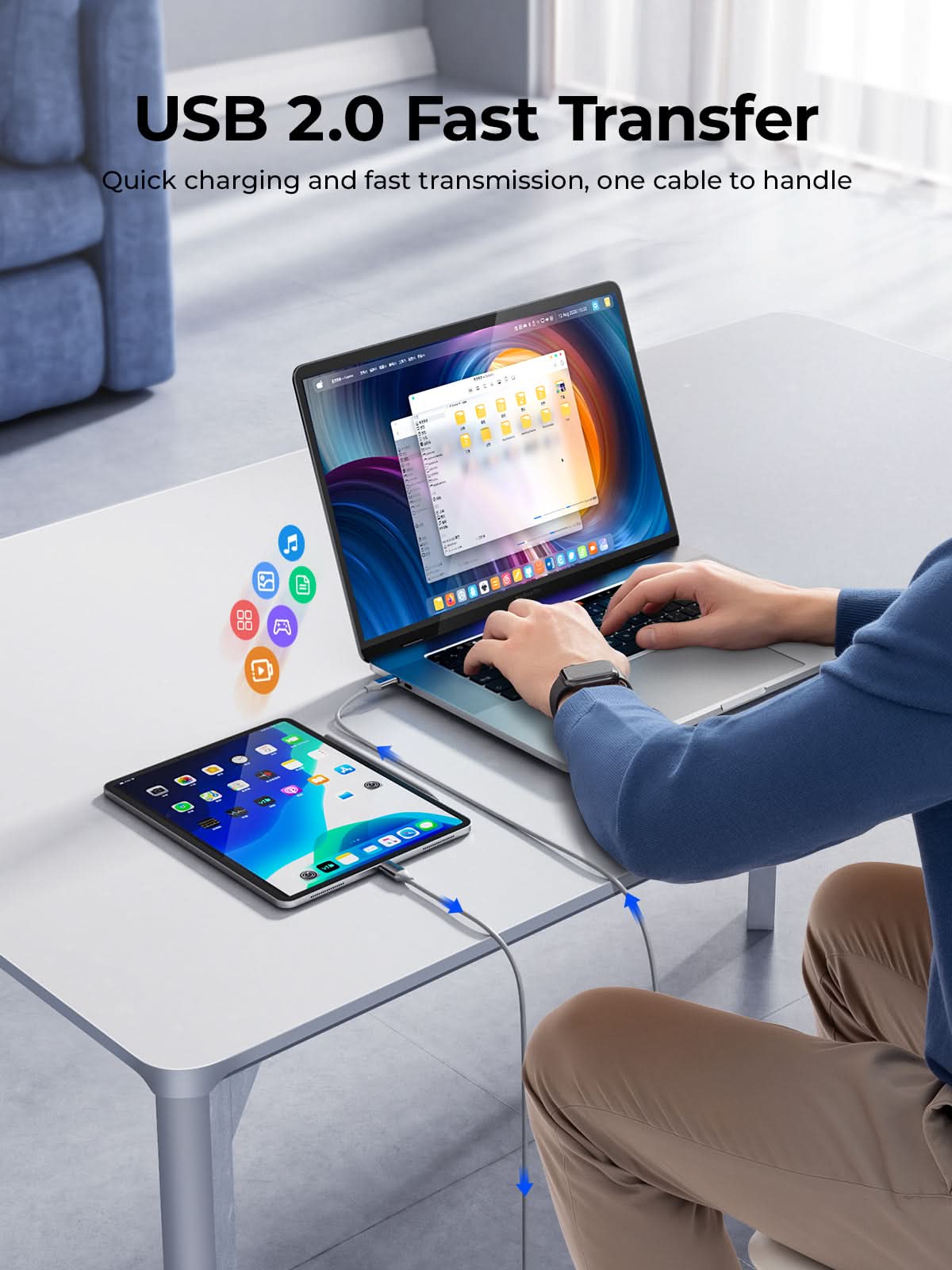 ORICO 100W USB-C Fast Charging Data Cable