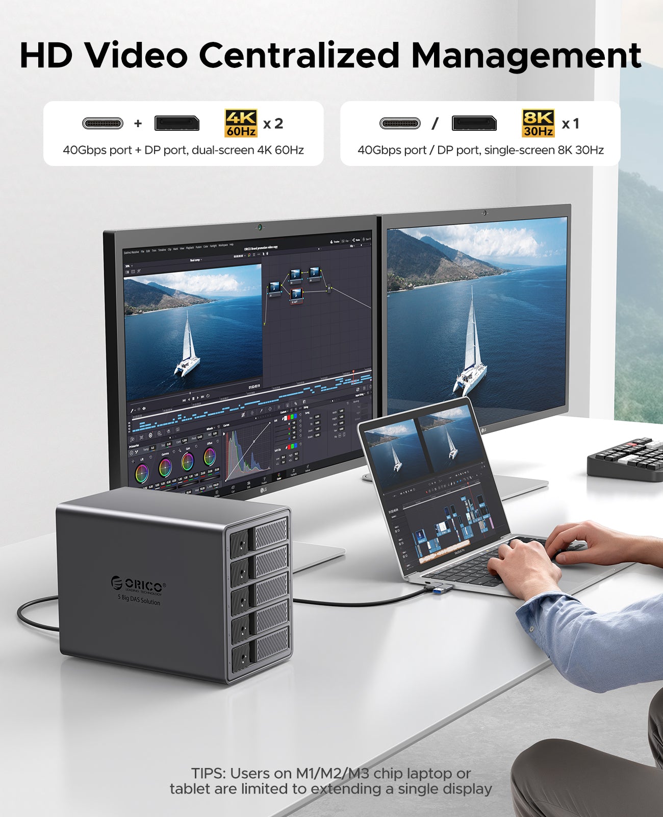 ORICO 4 Bay Pop-up Design USB 3.0 3,5 Zoll externes Festplattengehäuse