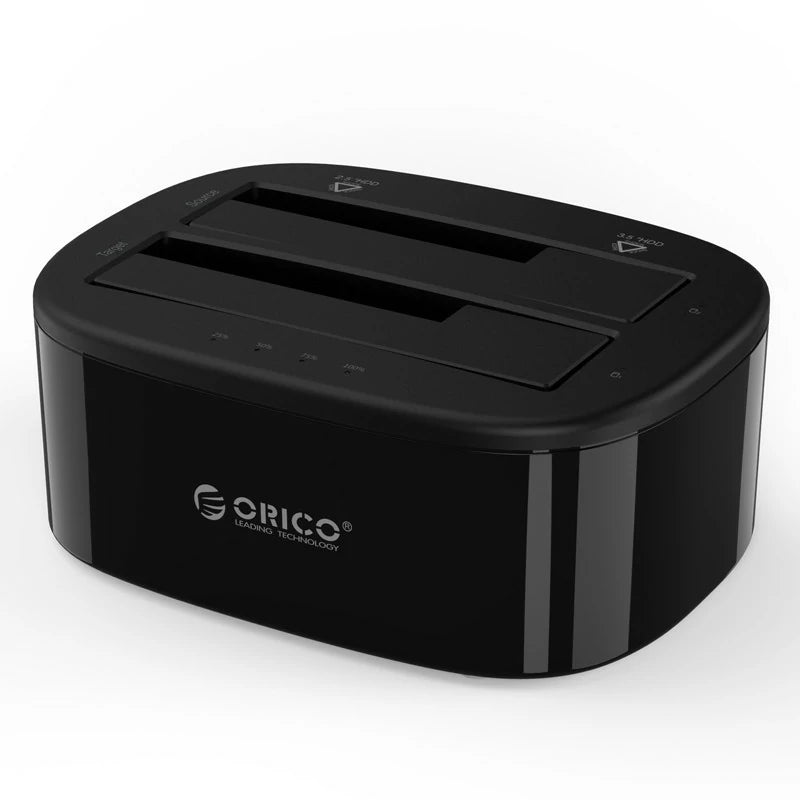 ORICO 2.5/3.5'' Dual Bay HDD Docking Station with Offline Clone SATA to USB 3.0