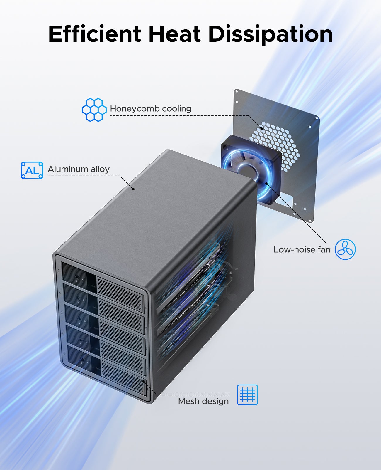 ORICO 98 Series 5 Bay 40Gbps SATA Enclosure DAS Solution