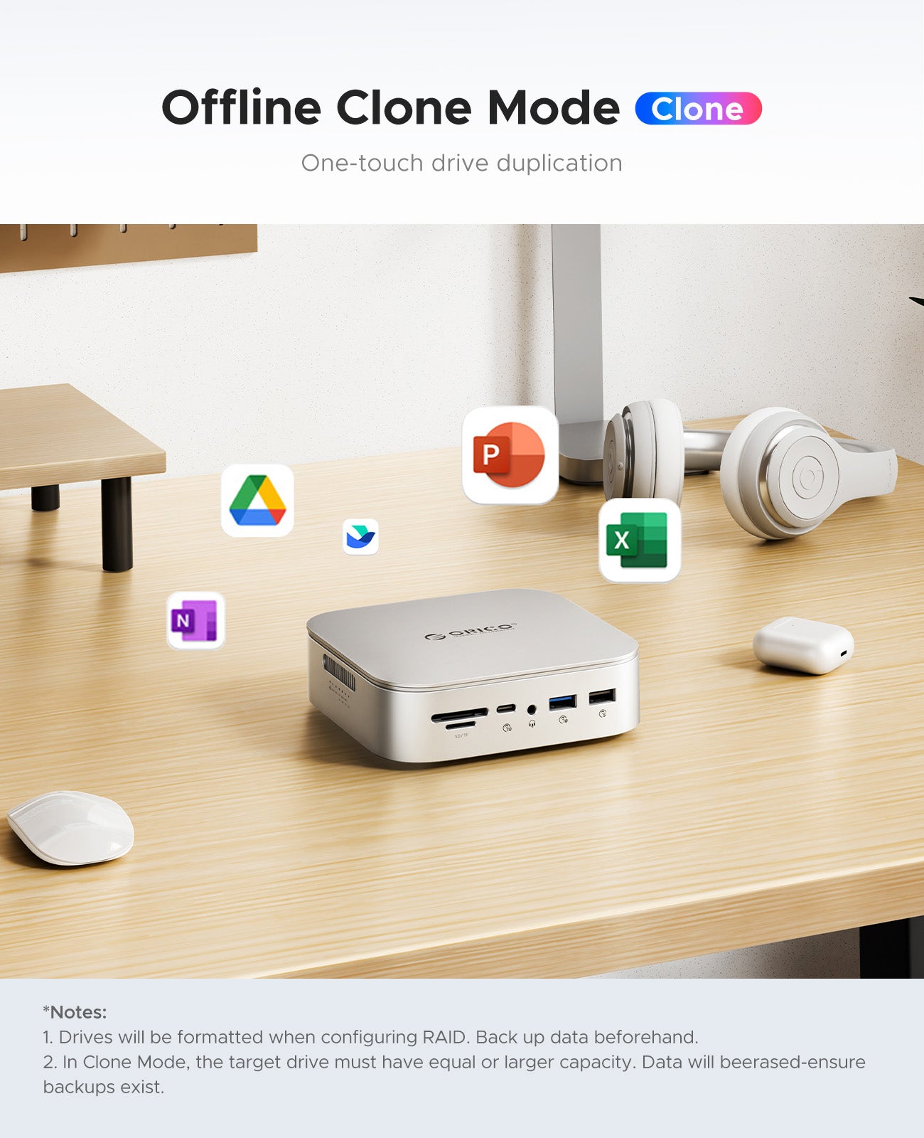 ORICO MiniRaid Docking Station with M.2 RAID Storage