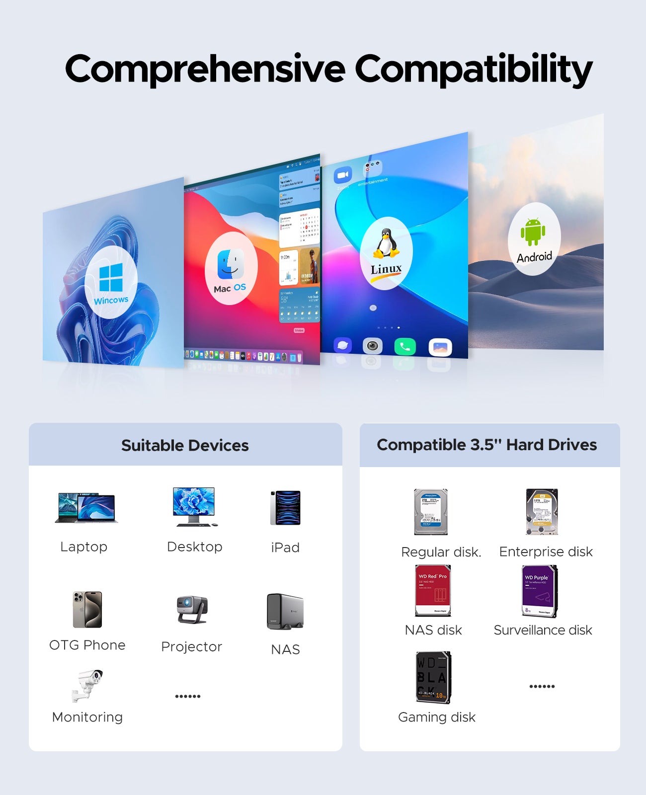 ORICO 4 Bay Pop-up Design USB 3.0 3,5 Zoll externes Festplattengehäuse