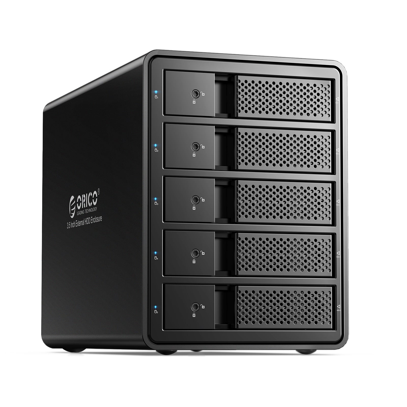 ORICO 5 Bay Pop-up Design USB 3.0 3,5 Zoll Festplattengehäuse (mit RAID)