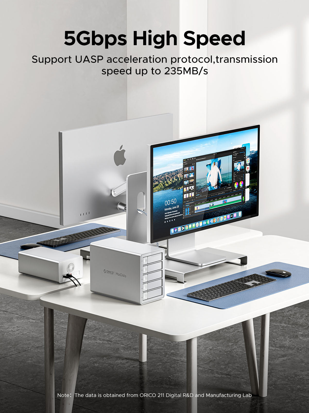 ORICO 99 Series Multi Bay Type-C SATA Enclosure Daisy-Chain DAS Solution With RAID