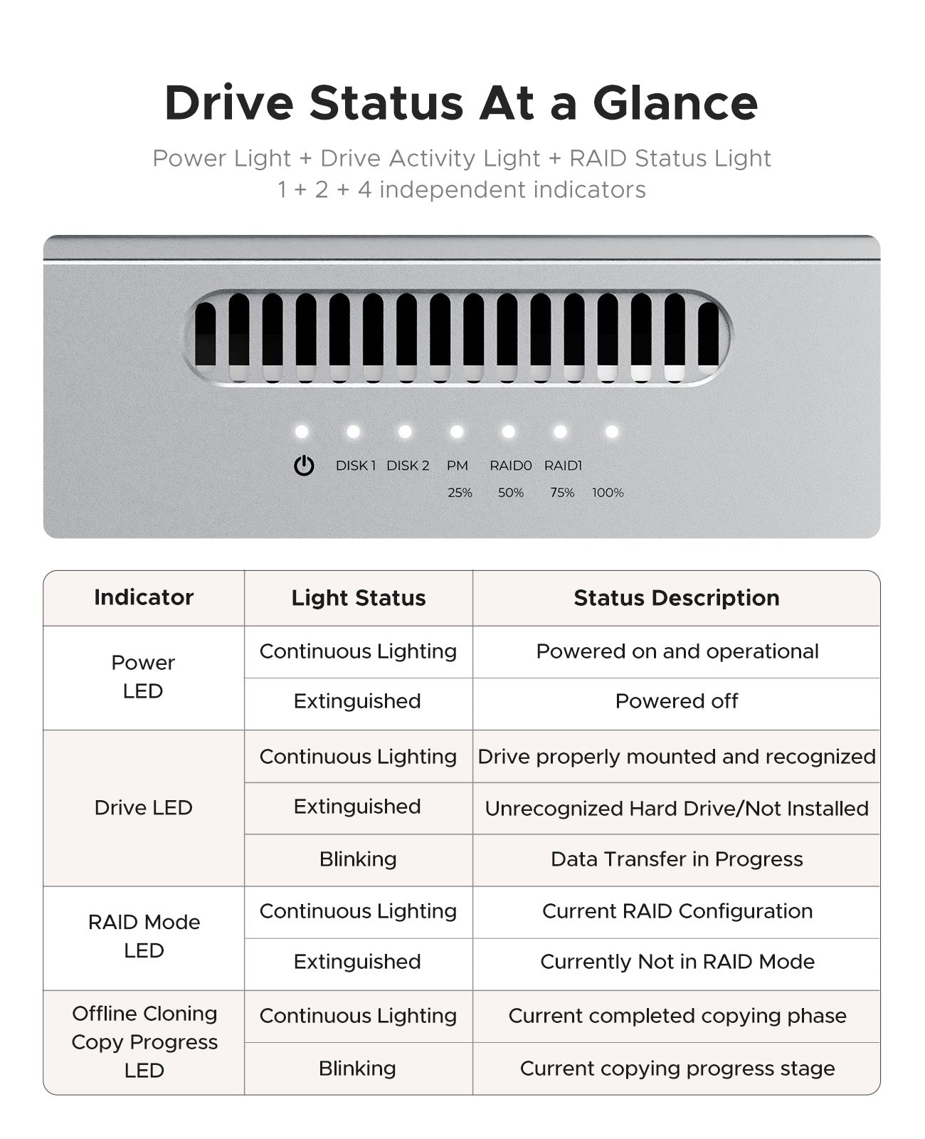 ORICO MiniRaid Docking Station with M.2 RAID Storage