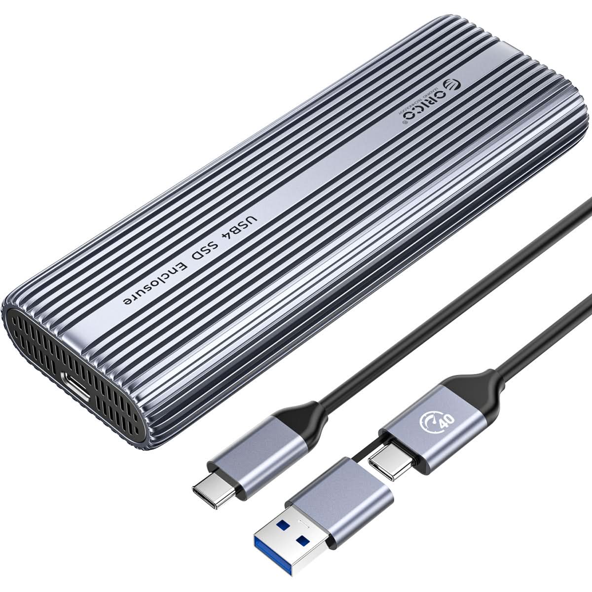 ORICO ACOM2 USB4 40Gbps M.2 NVMe SSD Enclosure with Cooling Fan - Orico