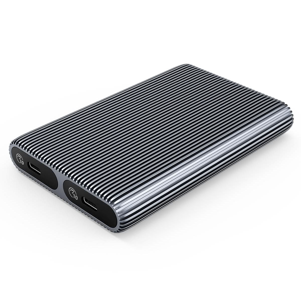 ORICO Aluminum Dual-bay M.2 NVMe + NVMe Enclosure - Orico