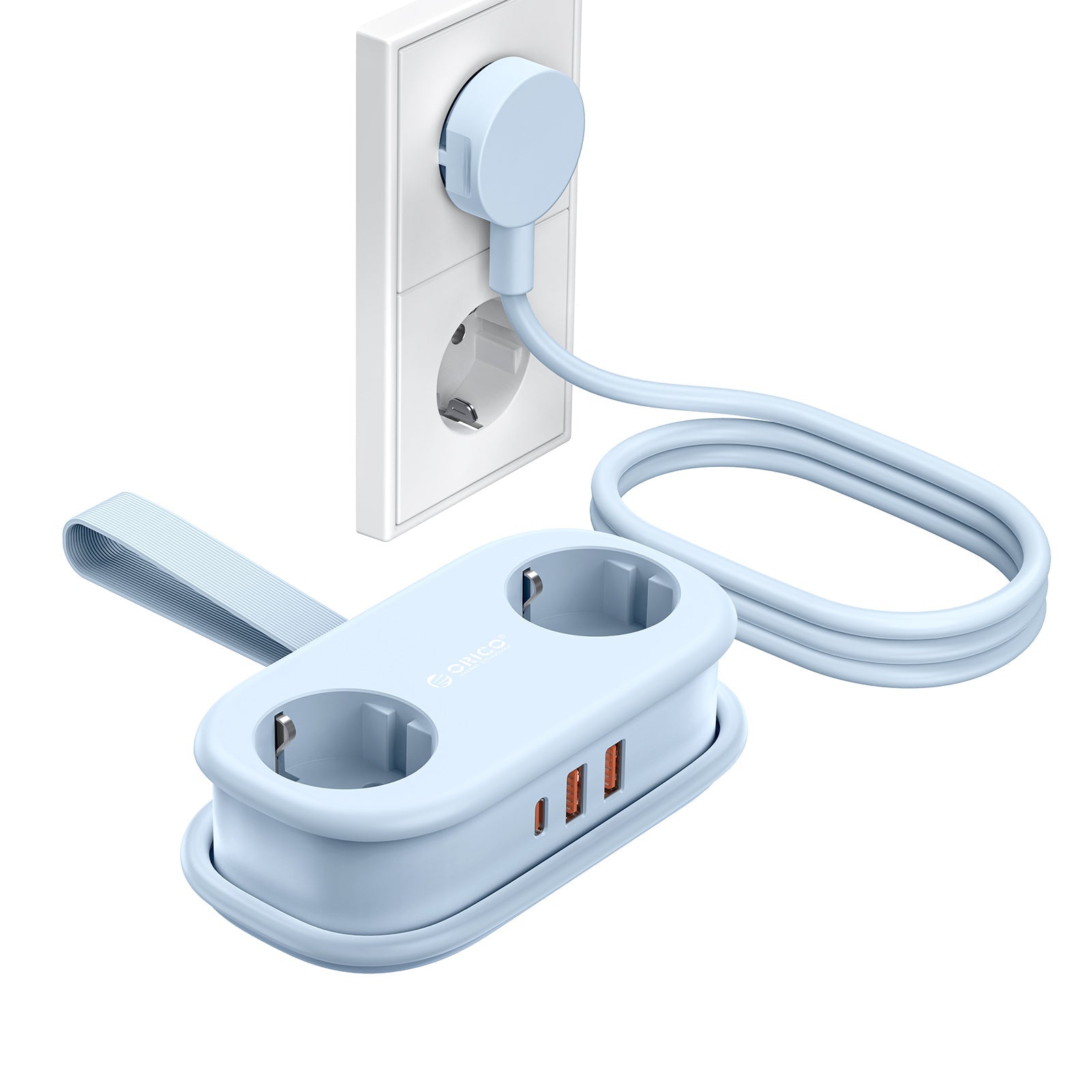 ORICO AP3 PRO EU Pocket Travel Power Strip with USB-C 20W ORICO