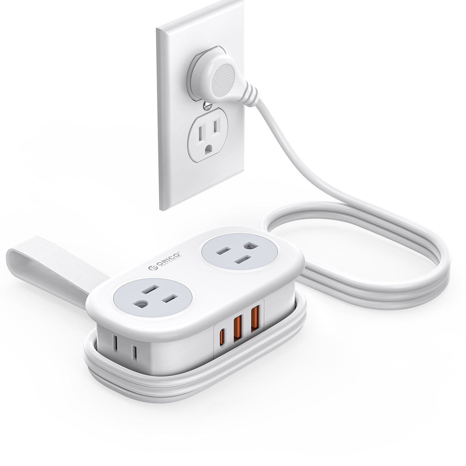 AP3 7 1 Travel Power Strip 20W USB C PD Charging