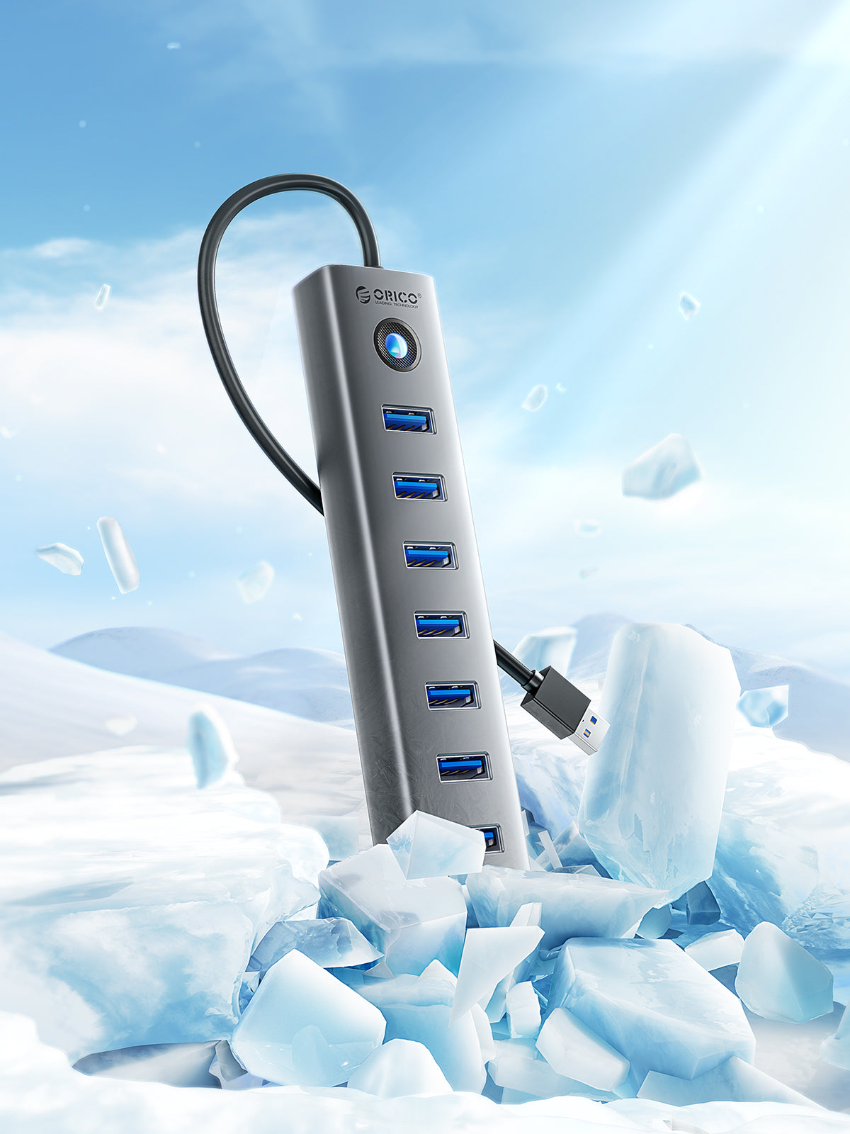 ORICO AH-A13 4-Port USB-A HUB mit Aluminiumgehäuse