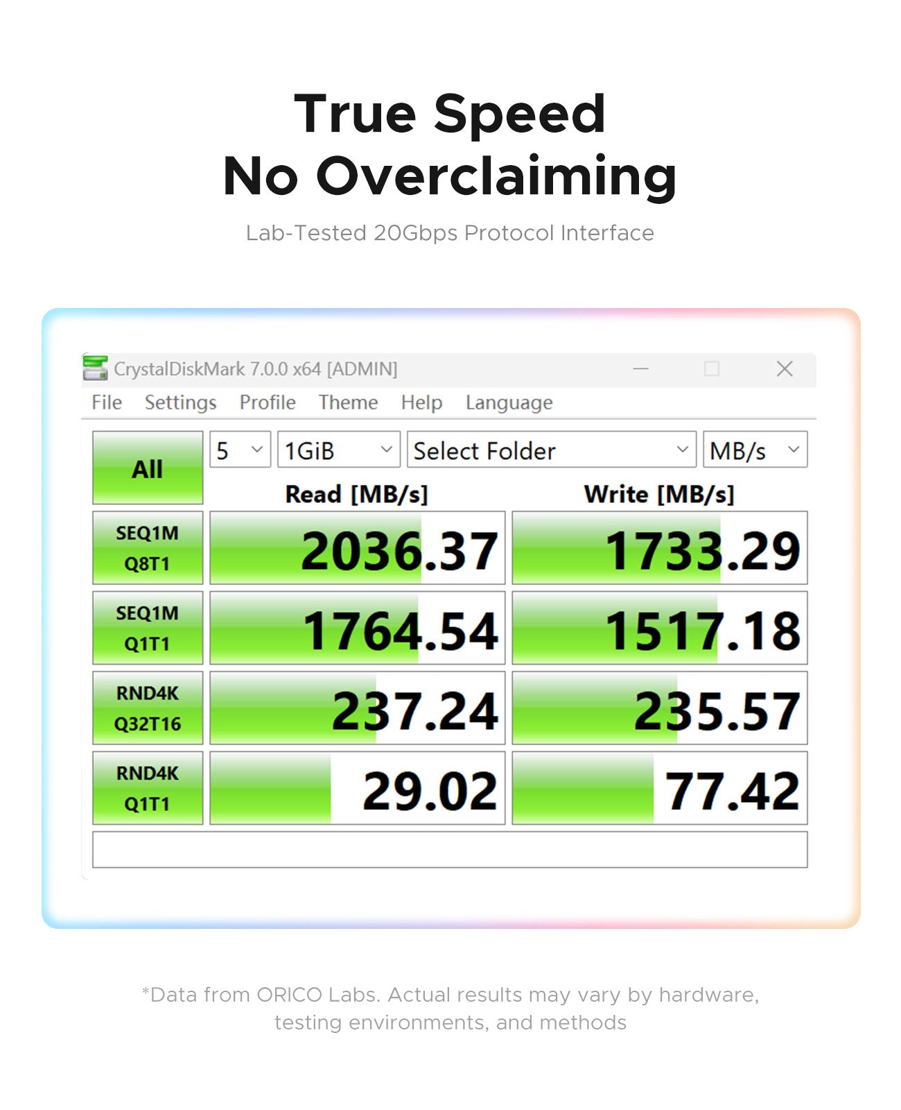 ORICO CZ20Plus 20Gbps Magnetic Portable SSD with Stand
