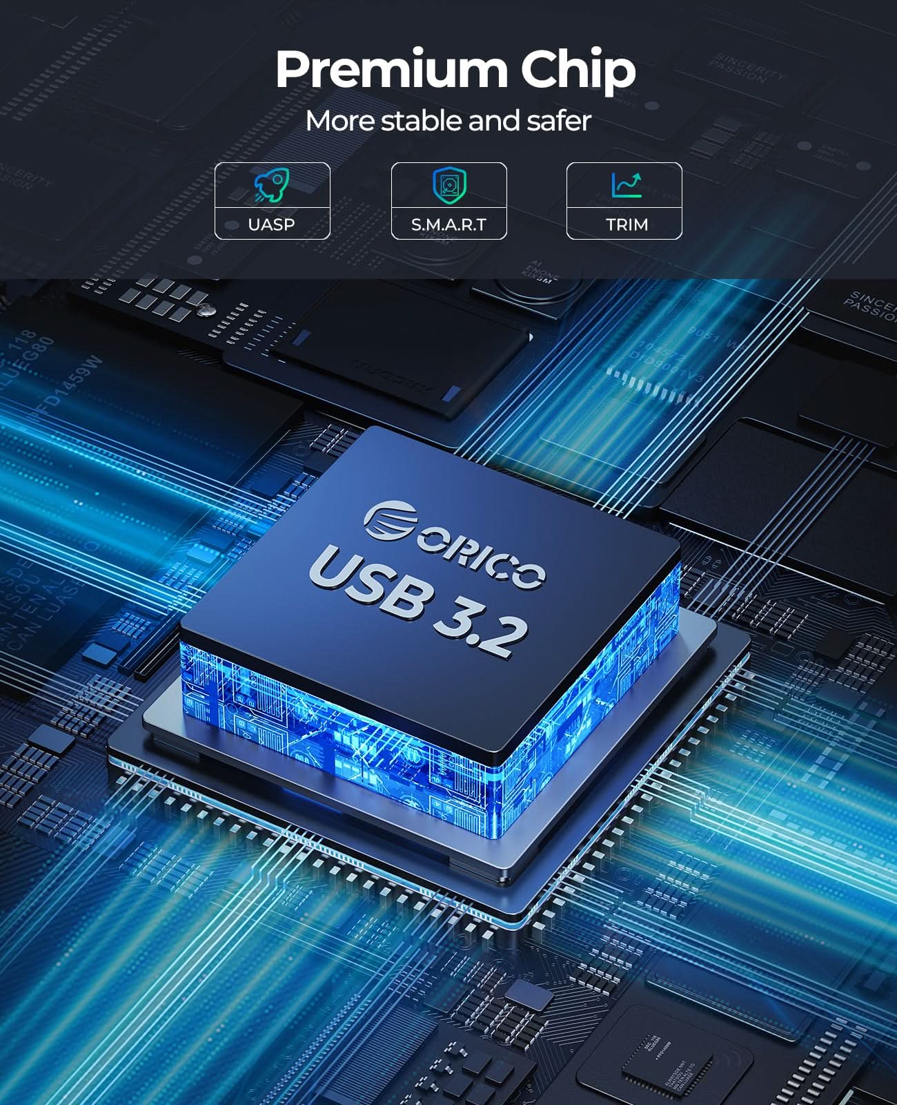 ORICO 2.5 inch Type-C 6Gbps Aluminum SATA HDD/SSD Enclosure - Orico