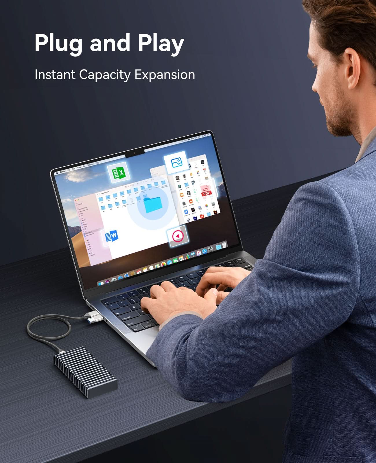 ORICO F40 Fanless SSD USB4 40Gbps for Fast Backup - Orico