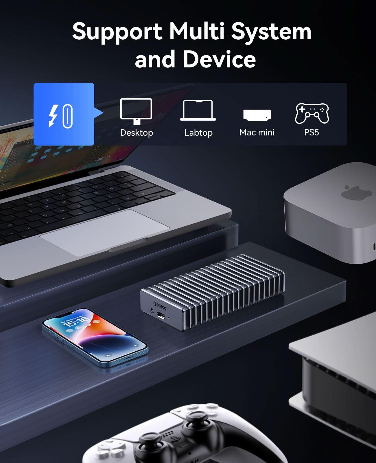 ORICO F40 Fanless SSD USB4 40Gbps for Fast Backup - Orico