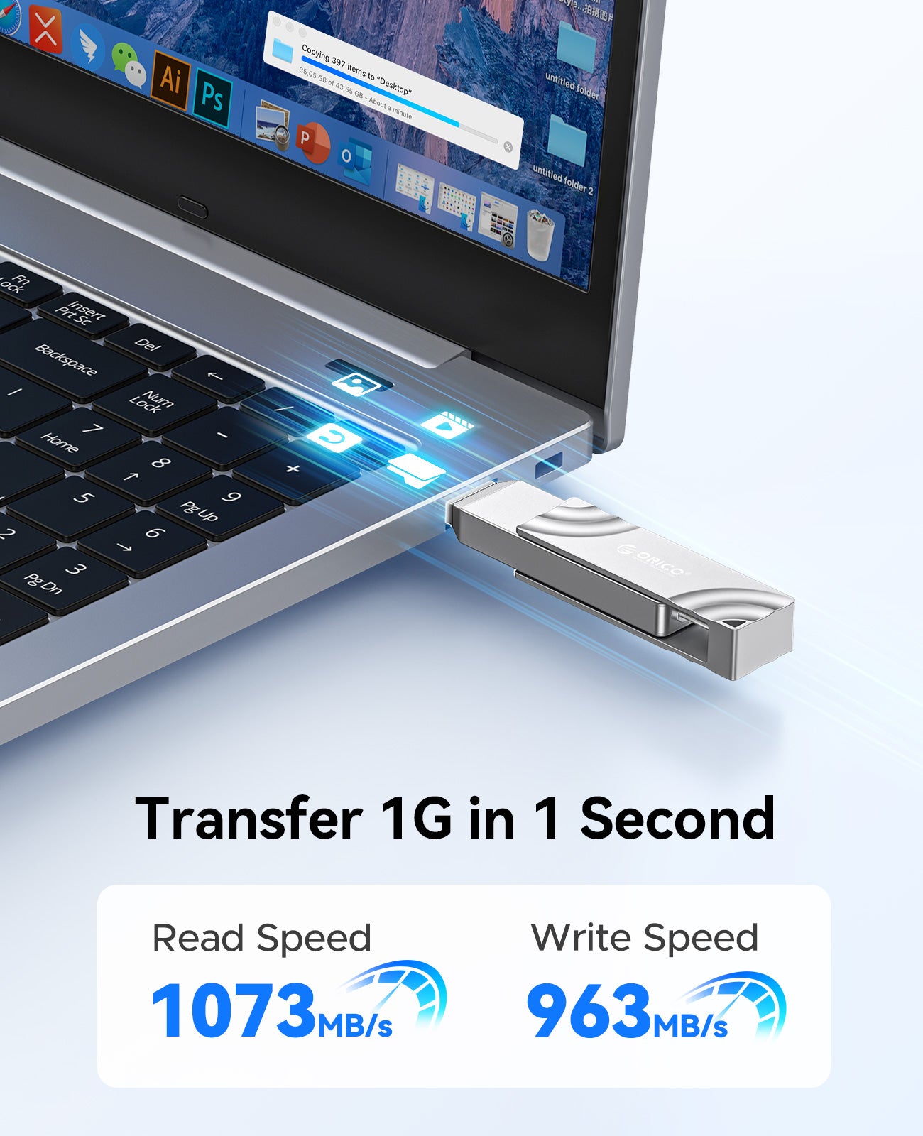 ORICO G201 10Gbps 2-IN-1 Connector Solid-State Flash Drive - Orico