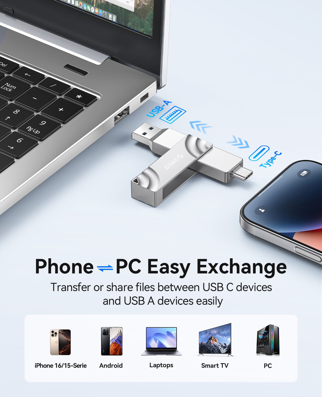 ORICO G201 10Gbps 2-IN-1 Connector Solid-State Flash Drive - Orico