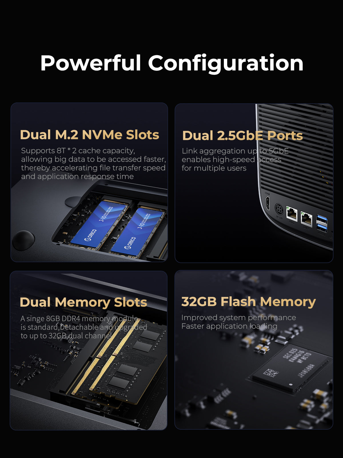 ORICO MetaBox Pro 5 Bay NAS-Speichersystem 