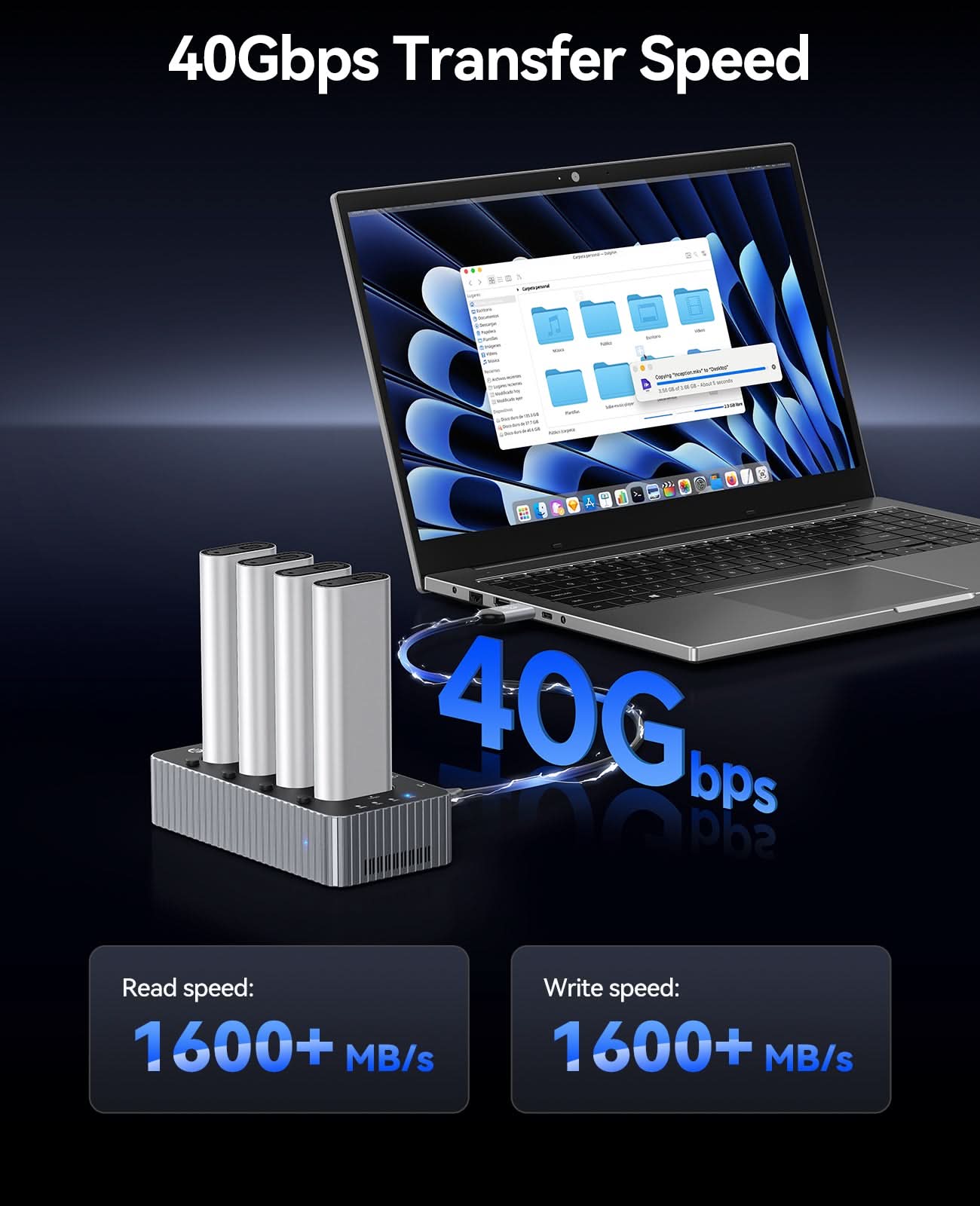 ORICO M.2 NVMe SSD Four-Slot Docking Station - Orico