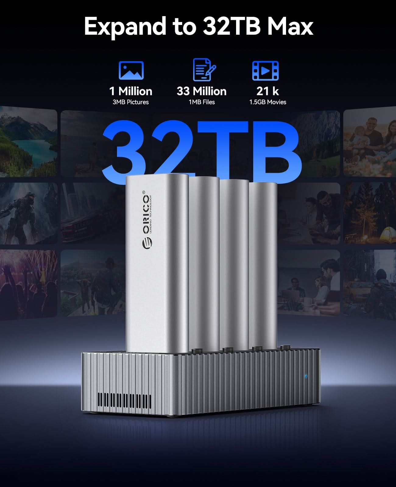 ORICO M.2 NVMe SSD Four-Slot Docking Station - Orico