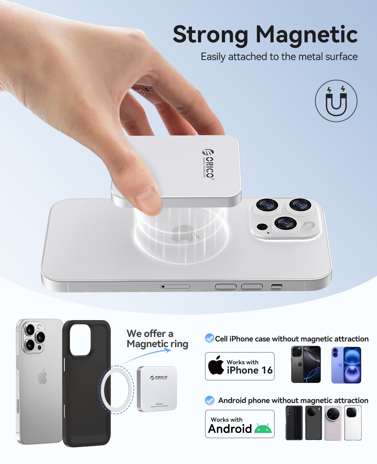 ORICO K20MINI Ultra-Slim Magnetic Portable SSD - Orico