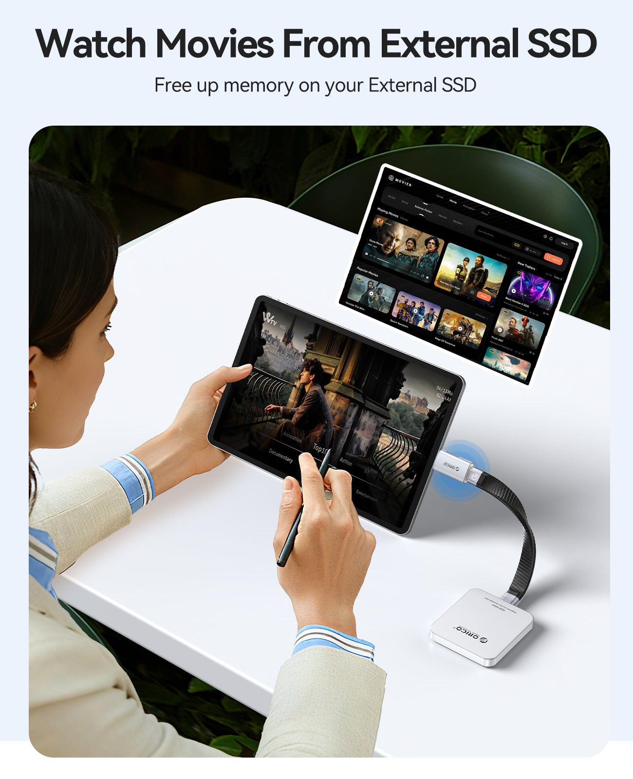 ORICO LC10 Lightning to USB-C Adapter with Charging