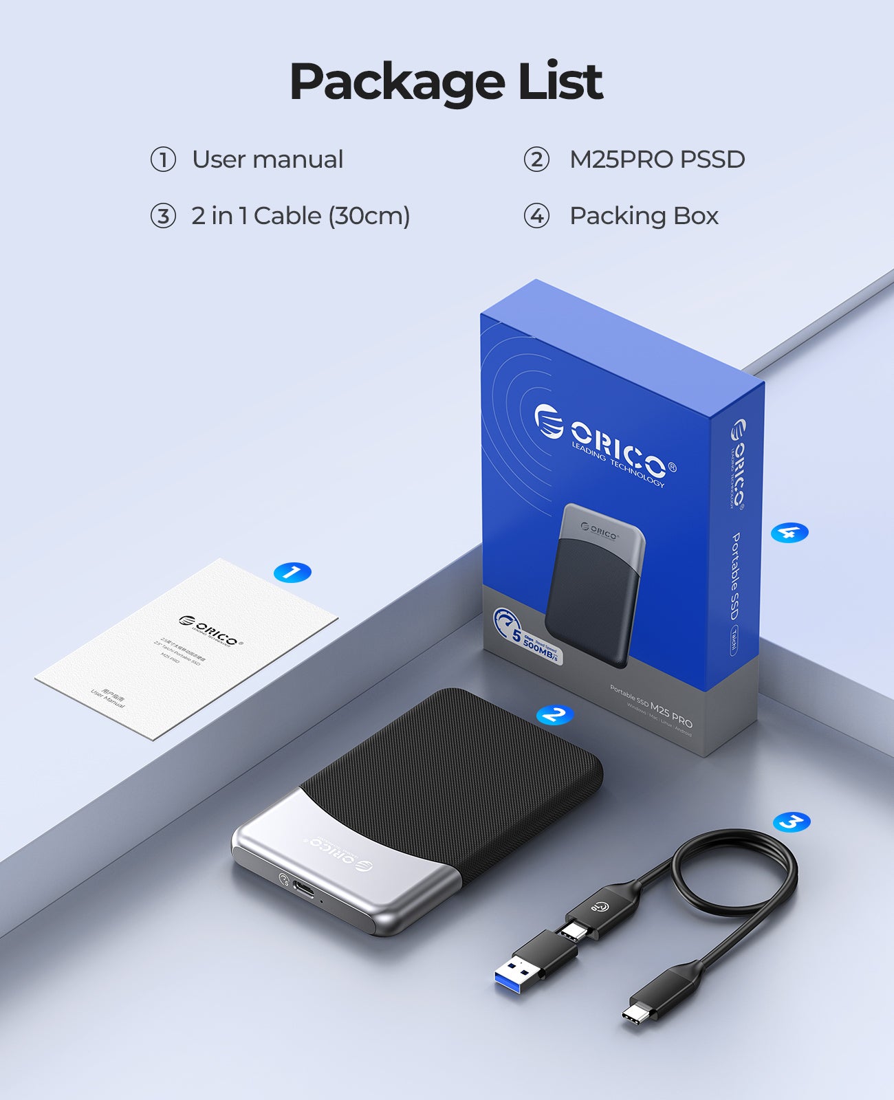 ORICO M25PRO 5Gbps On-The-Go Portable SSD