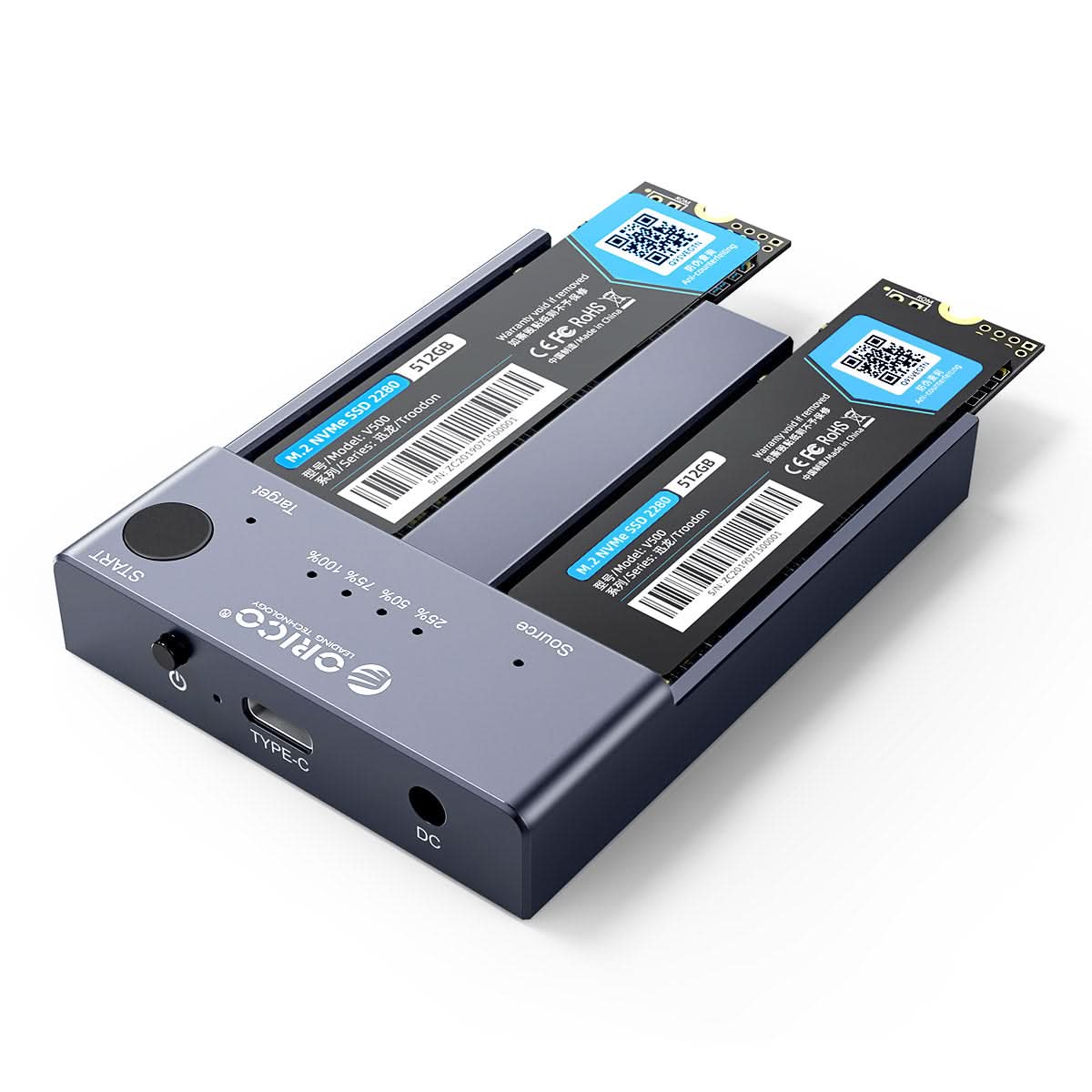 ORICO M.2 NVMe SSD Dual Bay Duplicator - Orico