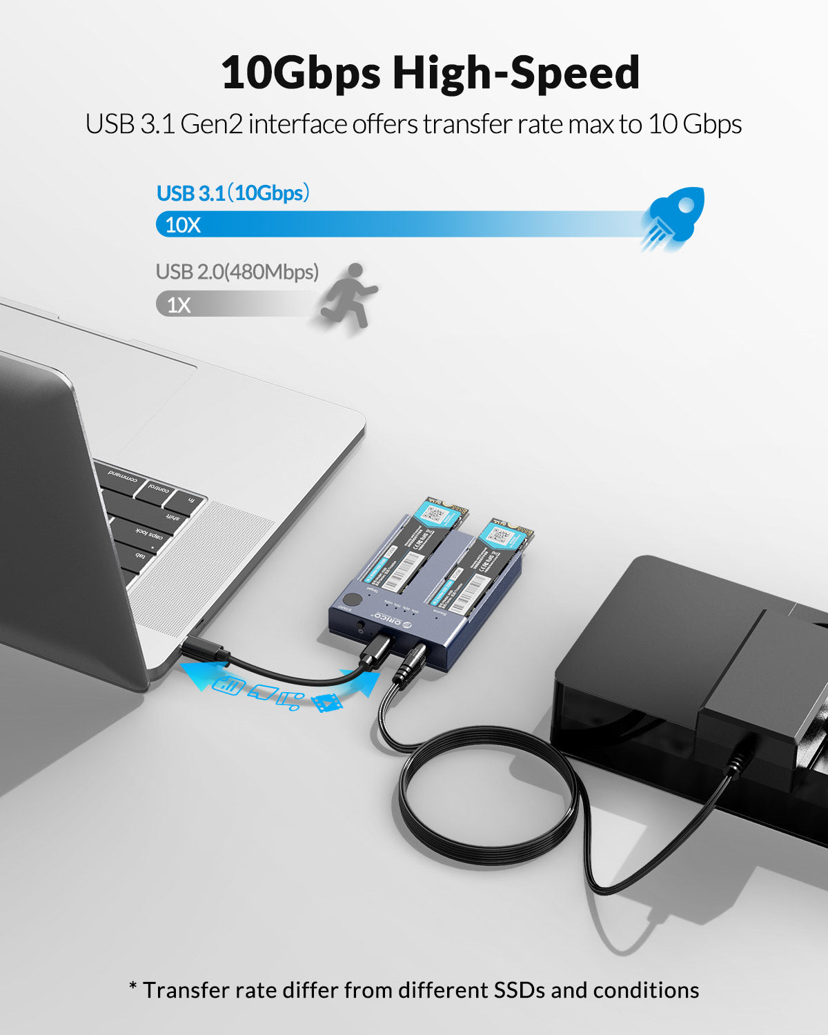 ORICO M.2 NVMe SSD Dual Bay Duplicator