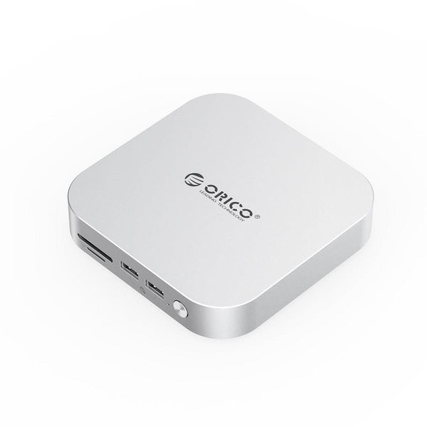 ORICO MiniLink M47P Hub – 40 Gbps, Voor Mac Mini M4, Met Dubbele M.2 NVMe SSD-sleuven, 7-in-1, Aluminium