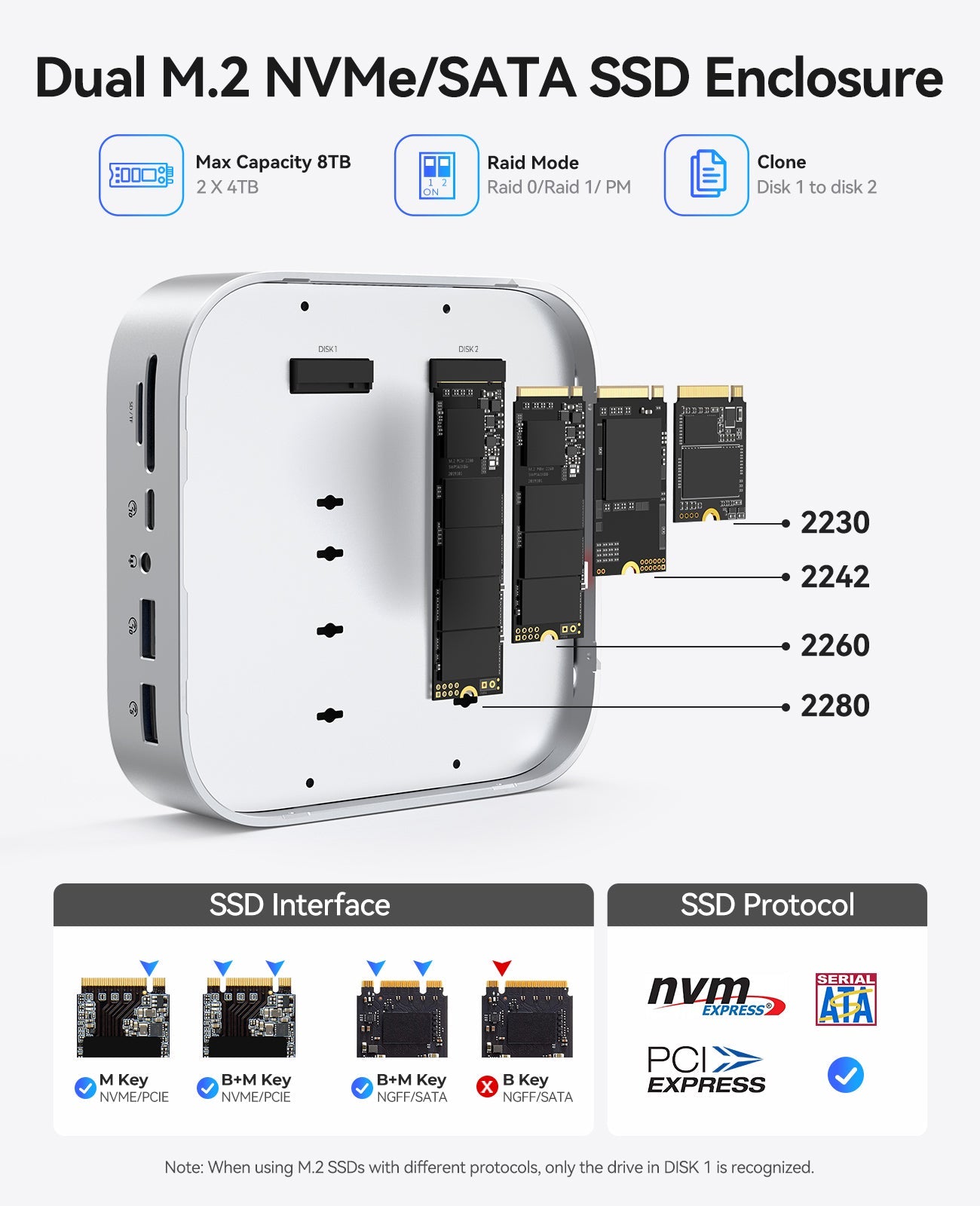 ORICO MiniRaid Docking Station with M.2 RAID Storage Orico