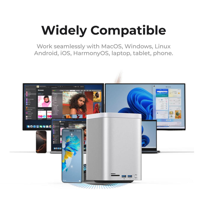 C/apple Computer Storage ORICO MiniTower Desktop Hybrid Storage System for Mac mini