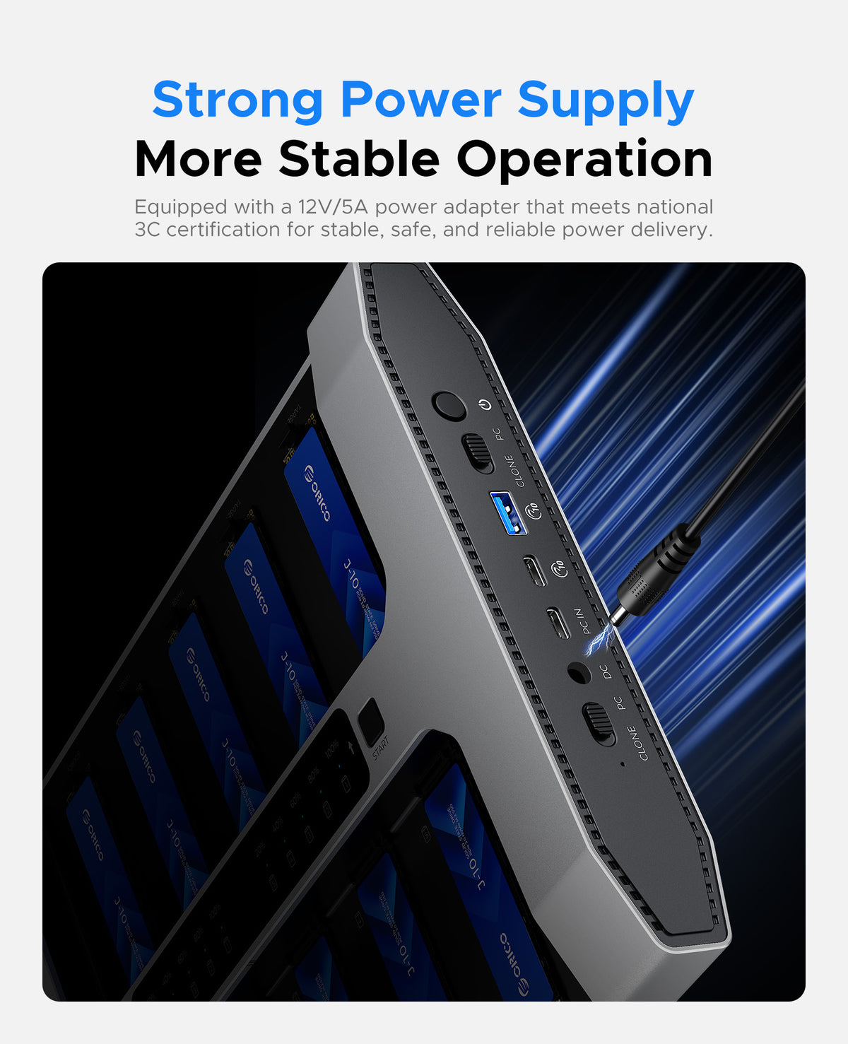 ORICO Dual-Bay M.2 NVMe/SATA SSD-Duplikator