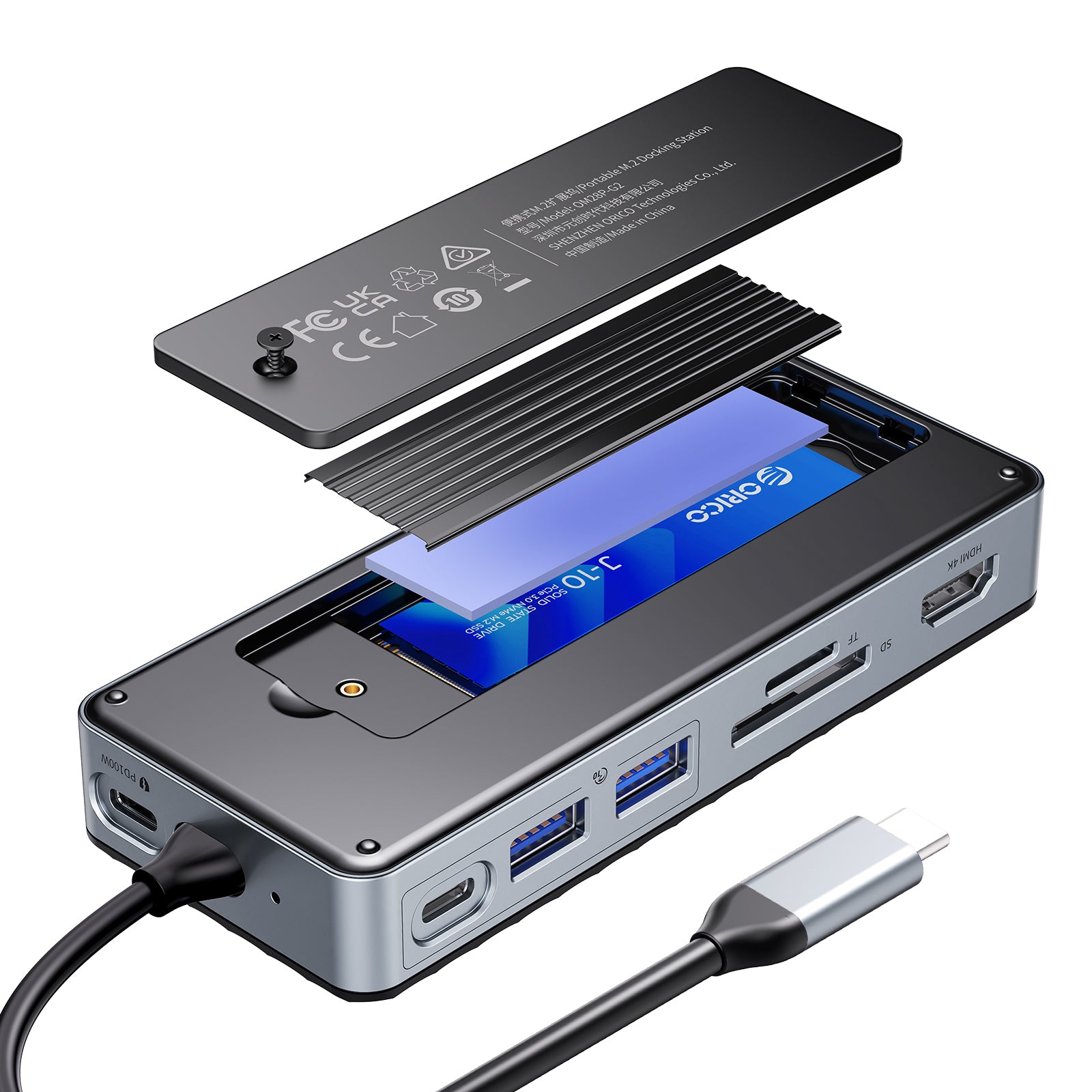 ORICO 8-IN-1 Docking Station with M.2 SSD Enclosure - Orico