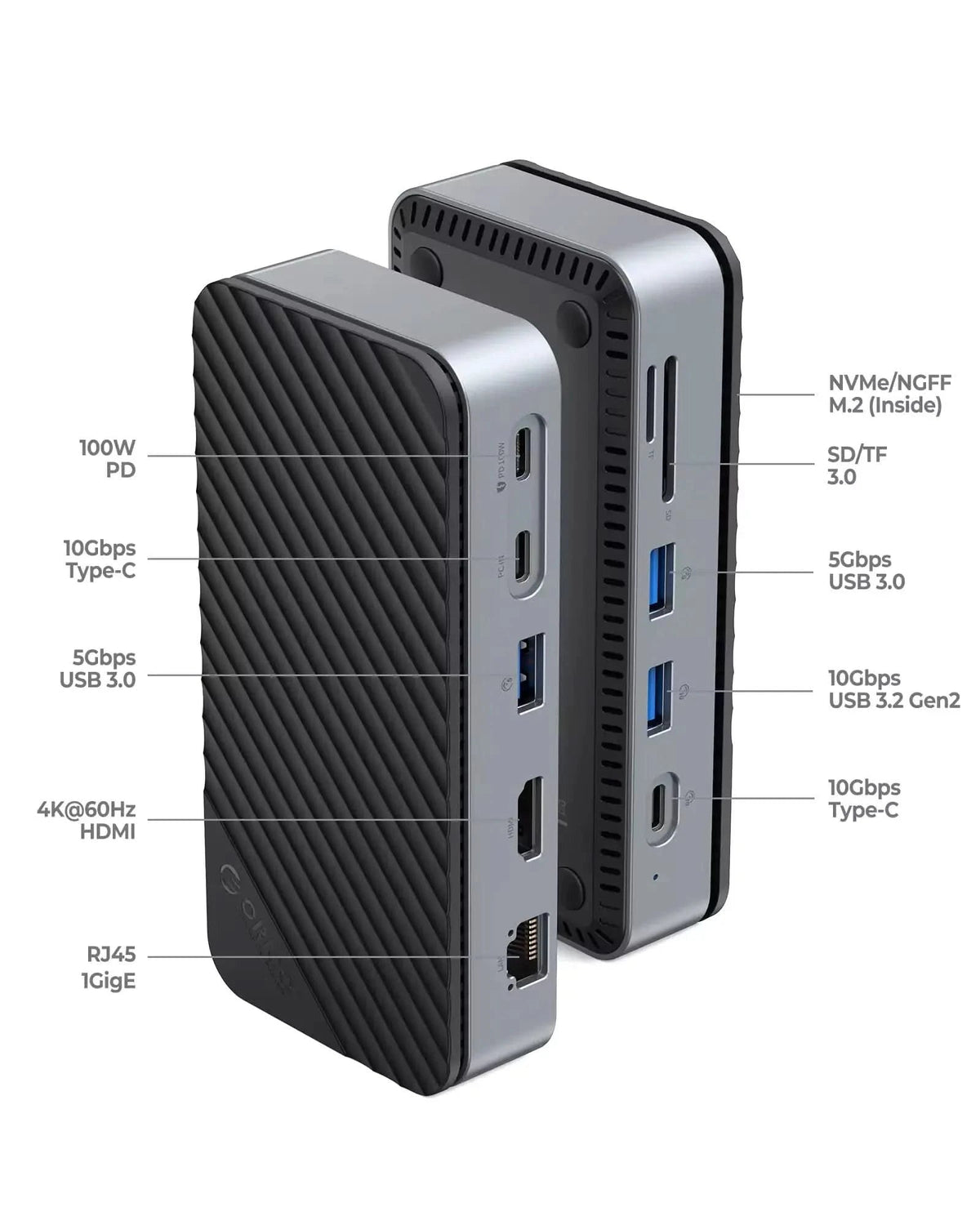 ORICO 10-IN-1 Docking Station with M.2 SSD Enclosure