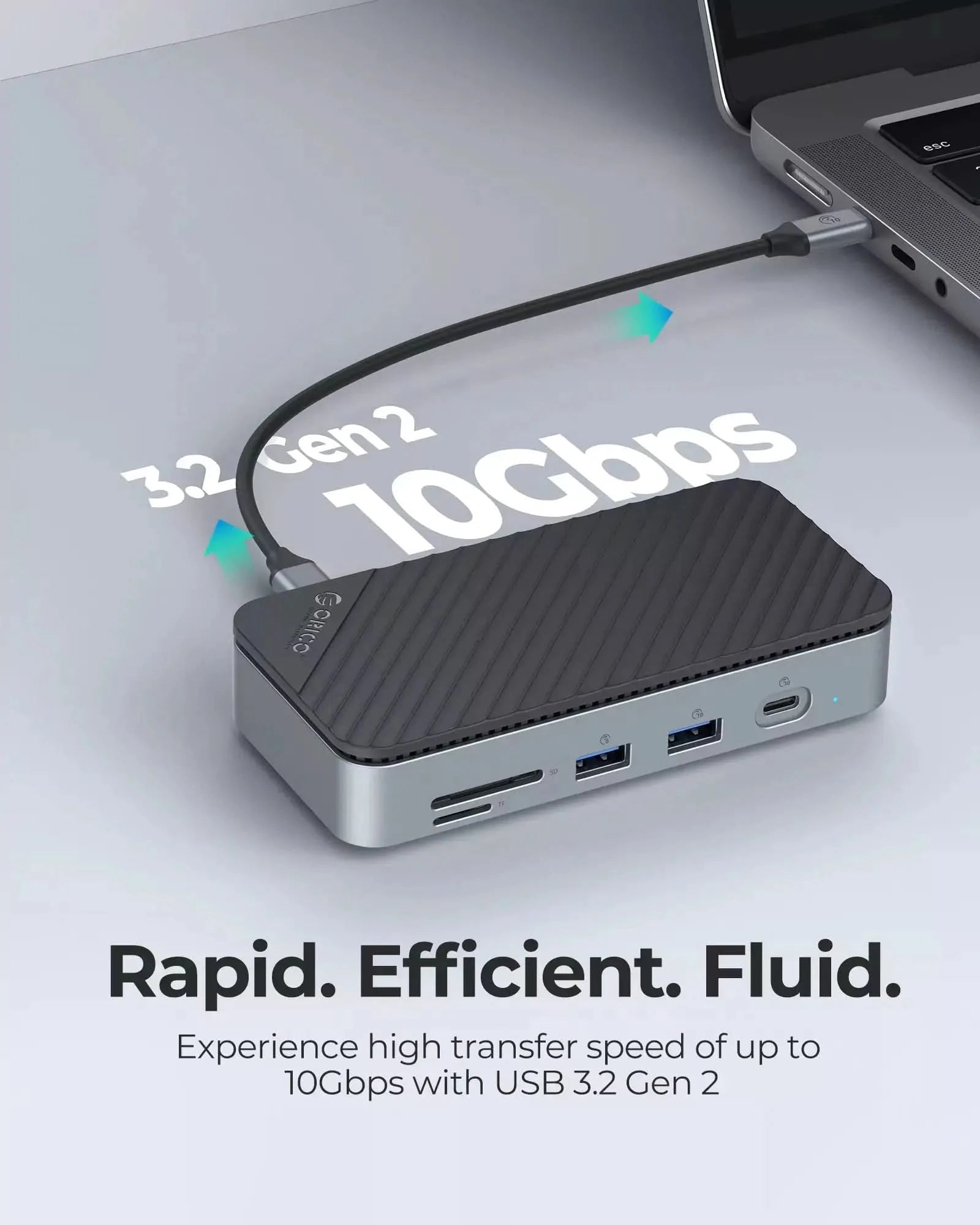 ORICOI 10-IN-1 Docking Station with M.2 SSD Enclosure ORICO