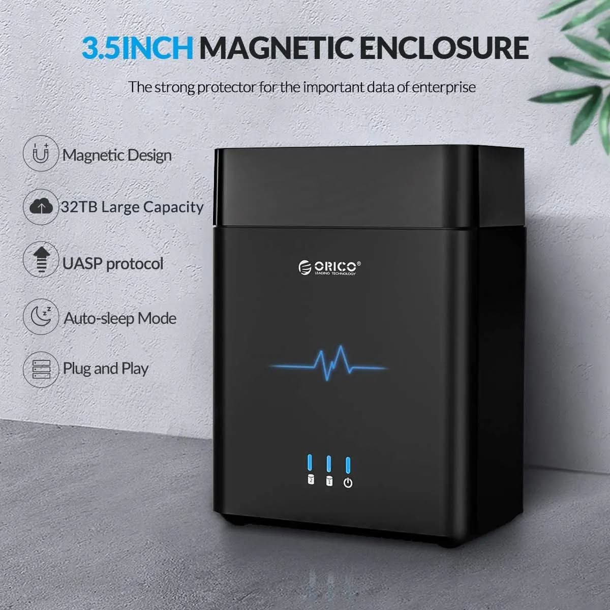 ORICO 2 Bay USB 3.0/Type-C to SATA 3.5 inch Hard Disk Enclosure Orico