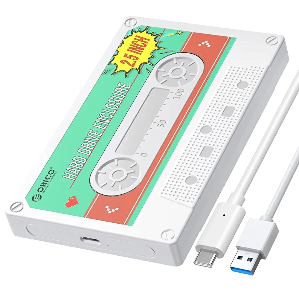 ORICO 2.5'' Retro Series External Hard Drive Enclosure USB3.0/Type-C to SATA- Green Orico
