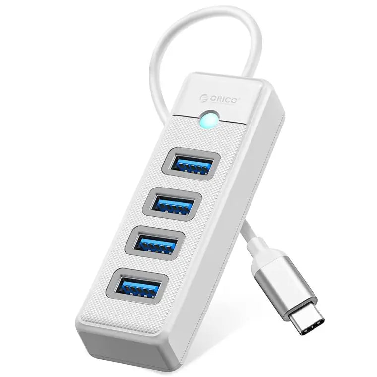 USB3.0 HUB with 4 Ports for Windows and Mac OS - 5Gbps - VIA chip - LED  indicator - Black - Orico