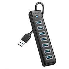 ORICO 7-Port Ultra-Slim USB 3.0 Hub - High-Speed Data Transfer,  Multi-Device Connectivity