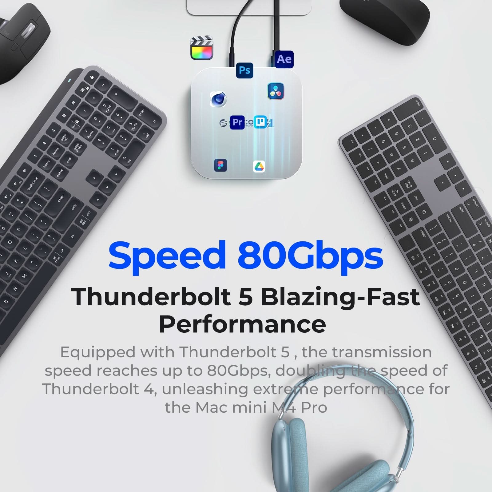 ORICO MiniMate 80Gbps Thunderbolt™ 5  External SSD for M4 Mac Mini
