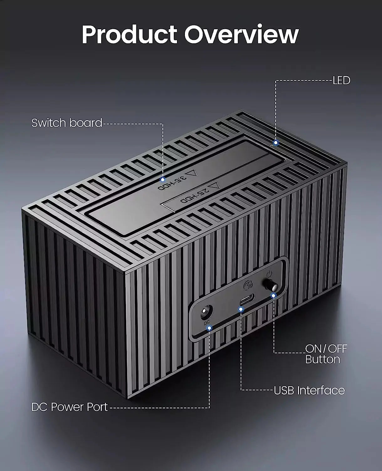 ORICO Container Style 2.5"/3.5" One Bay Hard Drive Docking Station Orico