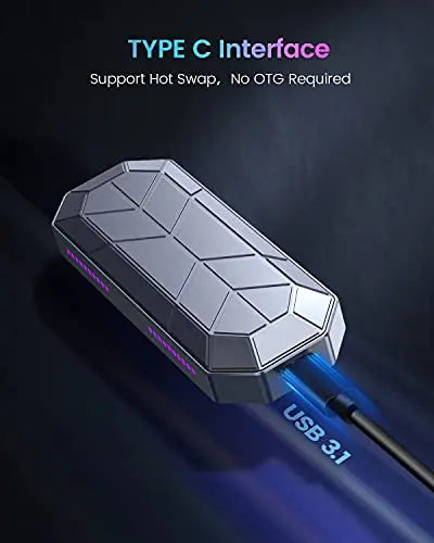 ORICO M.2 RGB NVME 10Gbps Type C SSD Enclosure External Enclosure ORICO