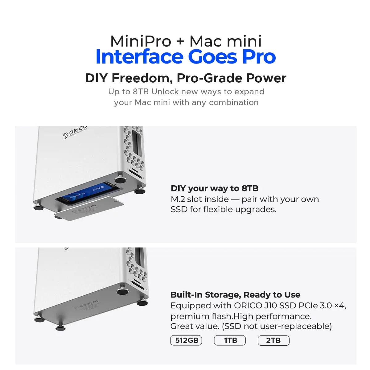 ORICO MiniPro Dock Case for Mac mini M4 Orico